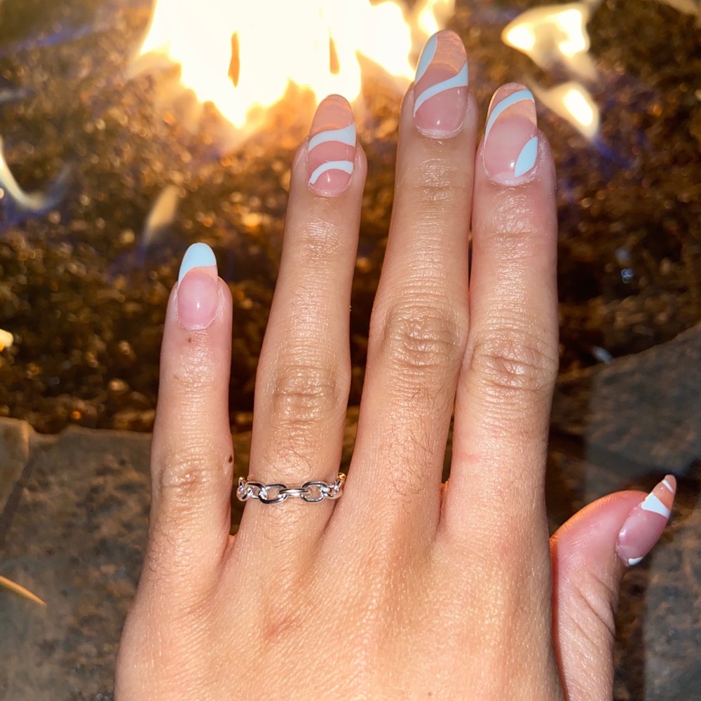 silver chain ring